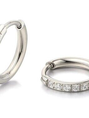 Titanium Earrings Hoops G23 Pure Titanium Small Huggie Earrings